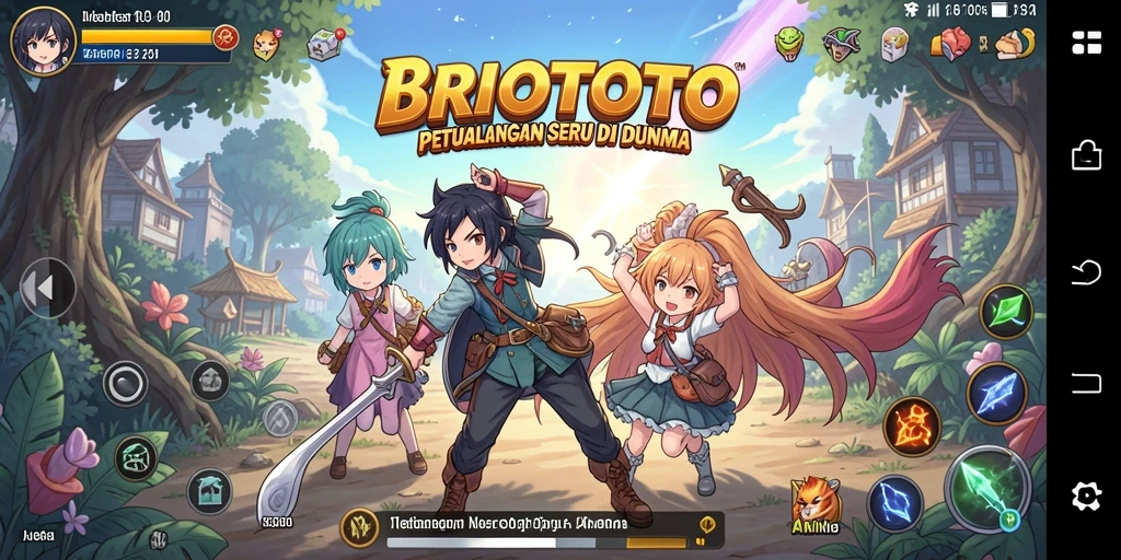 Tampilan gameplay BRIOTOTO yang menakjubkan dan karakter Anime yang beragam.