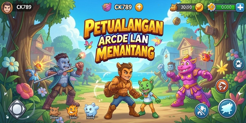 Tampilan gameplay seru CK789 dengan aksi penuh tantangan.