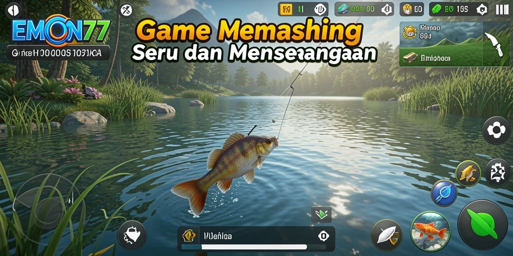 Tangkapan ikan besar dalam gameplay EMON77 yang menantang.