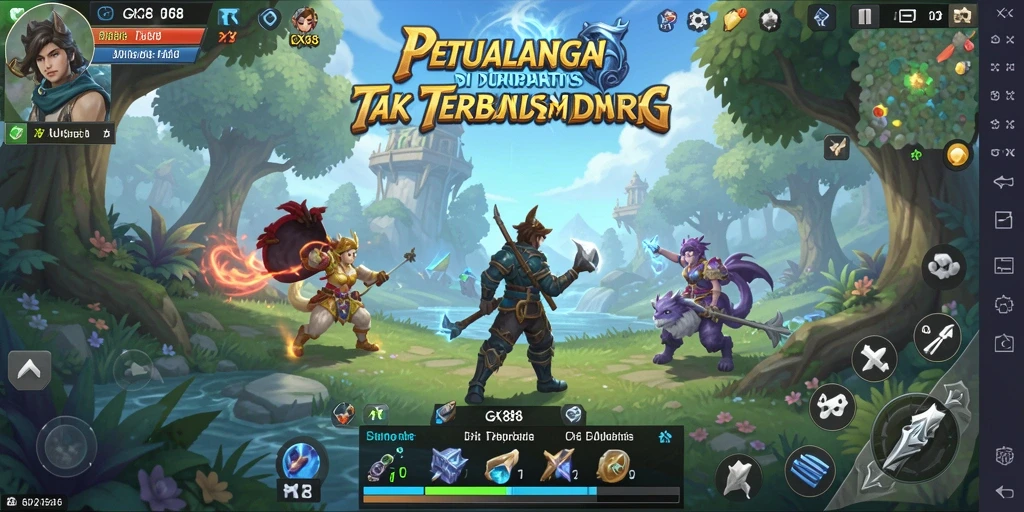 Screenshot GX88 menampilkan aksi seru dalam pertempuran MMORPG.