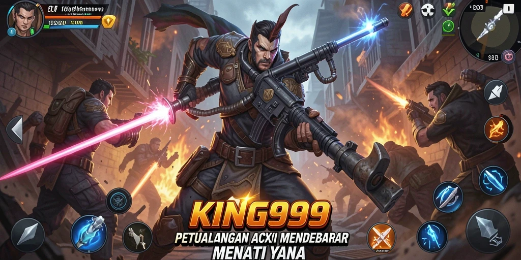 Gameplay KING999 menampilkan aksi dan pertempuran mendebarkan.