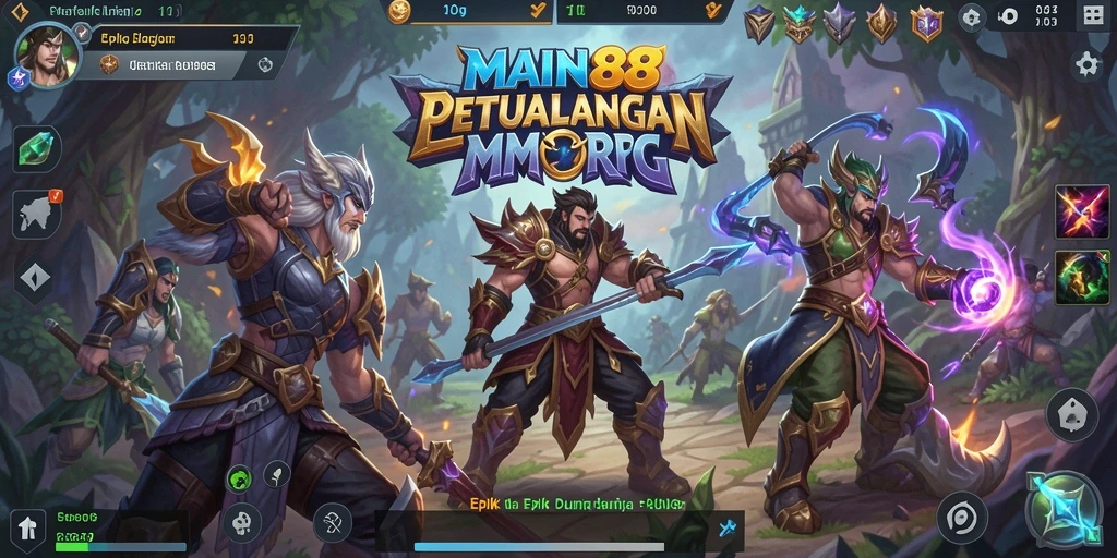 Tangkapan layar gameplay <strong>MAIN88</strong> menampilkan aksi petualangan dan pertarungan seru.