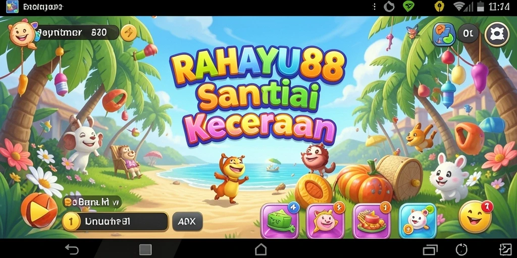 Tampilan gameplay RAHAYU88 yang penuh warna dan seru.