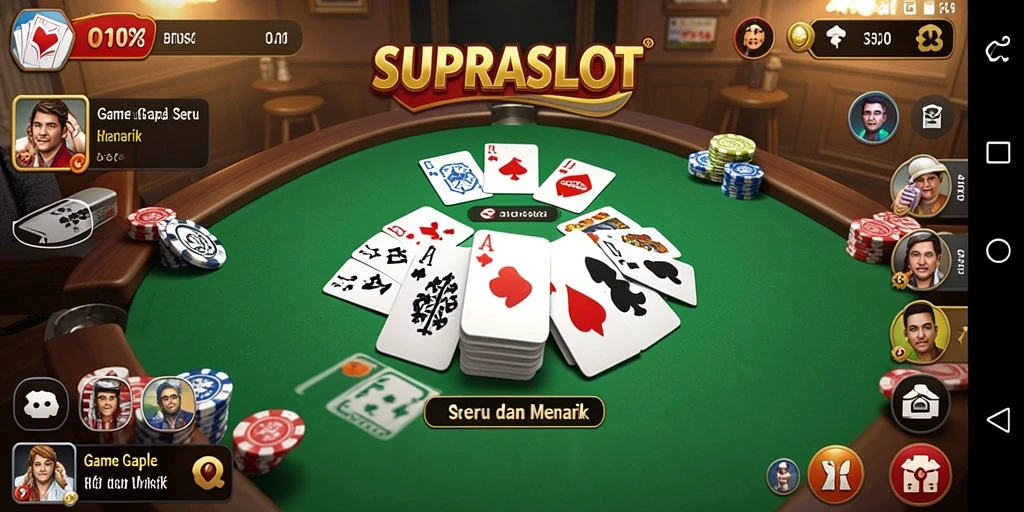 Tampilan gameplay Gaple di SUPRASLOT yang mengasyikkan.