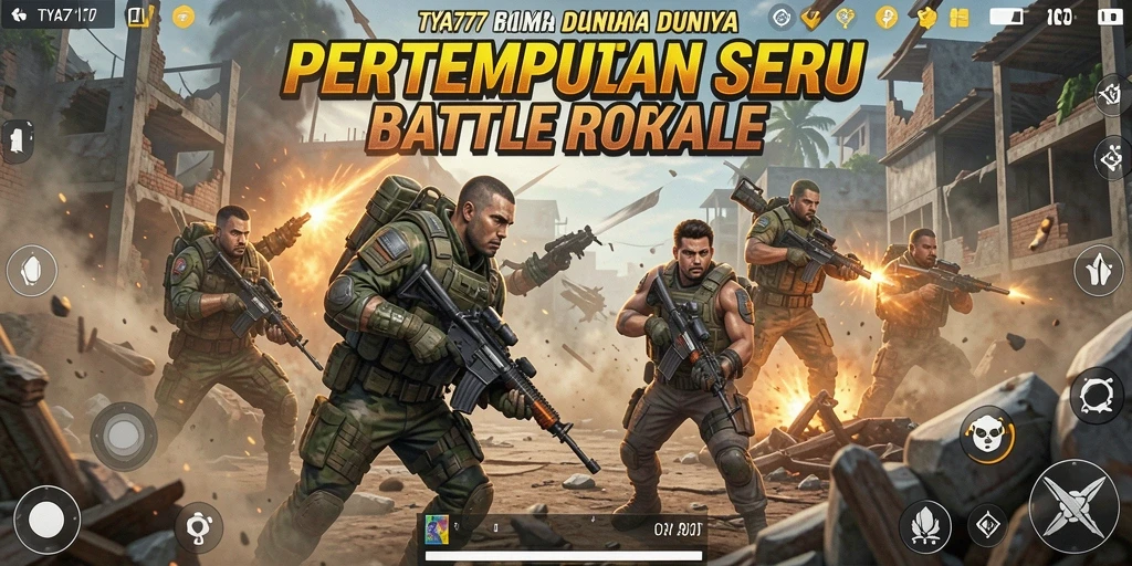 Gameplay seru dari TYA777 dalam pertempuran Battle Royale.
