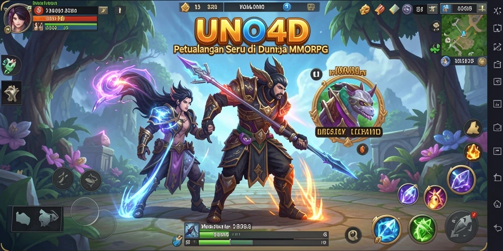 Screenshot gameplay <strong>UNO4D</strong> yang menunjukkan petualangan seru di dunia MMORPG.