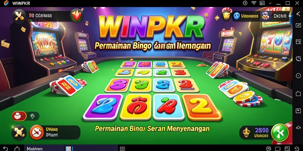 Tampilan gameplay seru di WINPKR dengan suasana Bingo yang menegangkan.